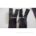 reverse coil zipper black